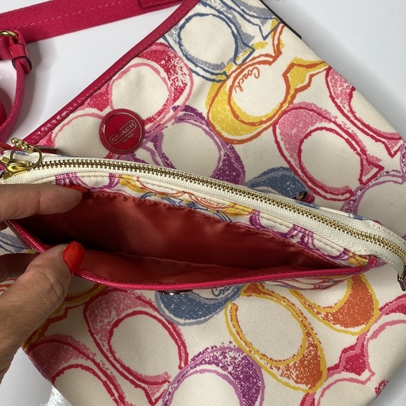 Authentic coach bag and wallet multicoloured canvas - Picture 3 of 14